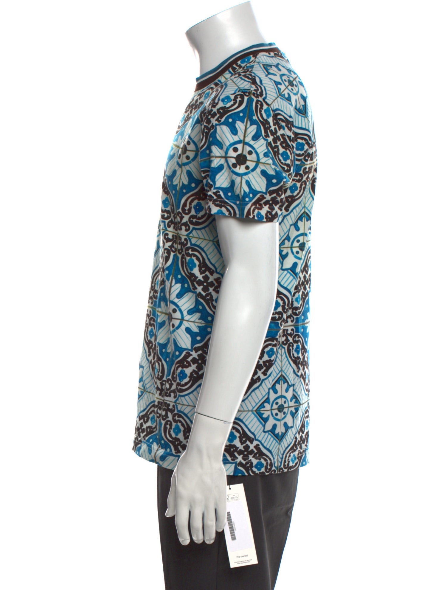 Dolce & Gabbana Majolica Print Crew Neck T-Shirt